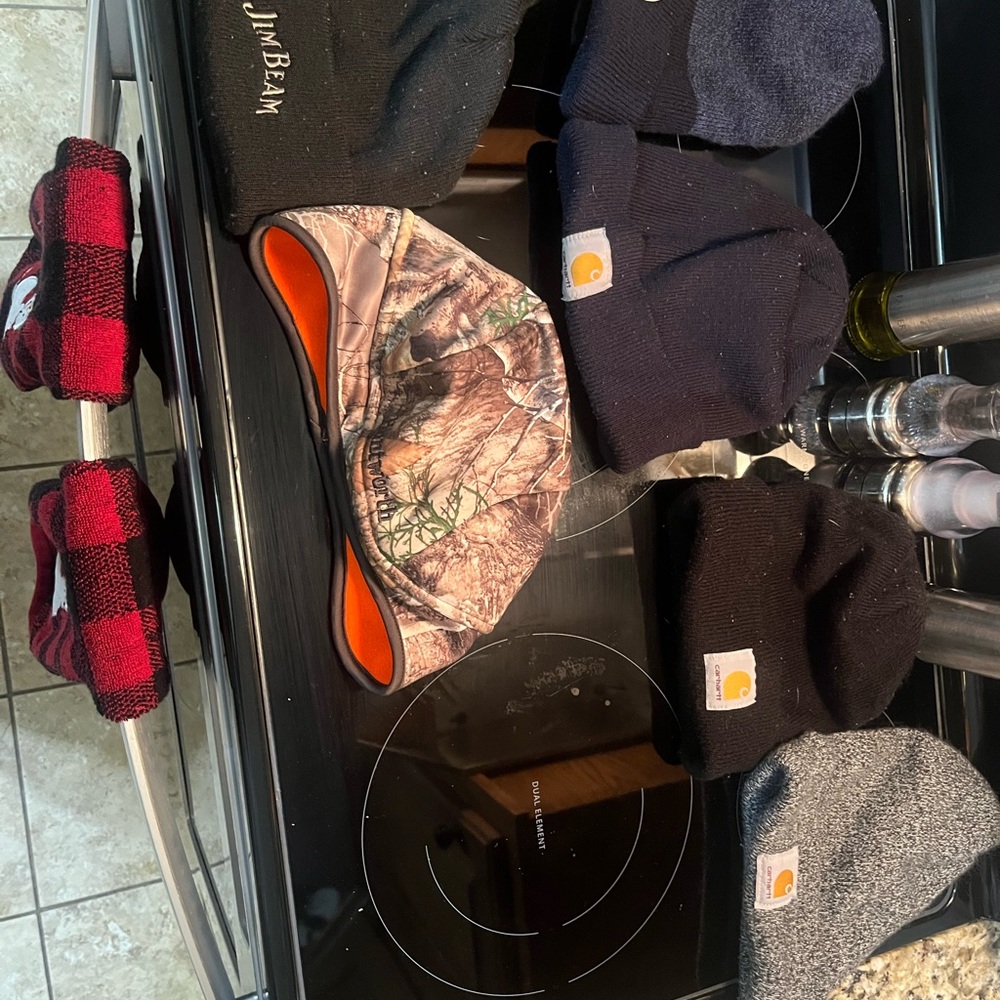 Carhartt taboggans and Jim beam and camo